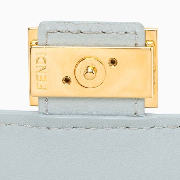 Fendi Embossed Leather FF Baguette Wallet on Chain - Picture 9 of 14